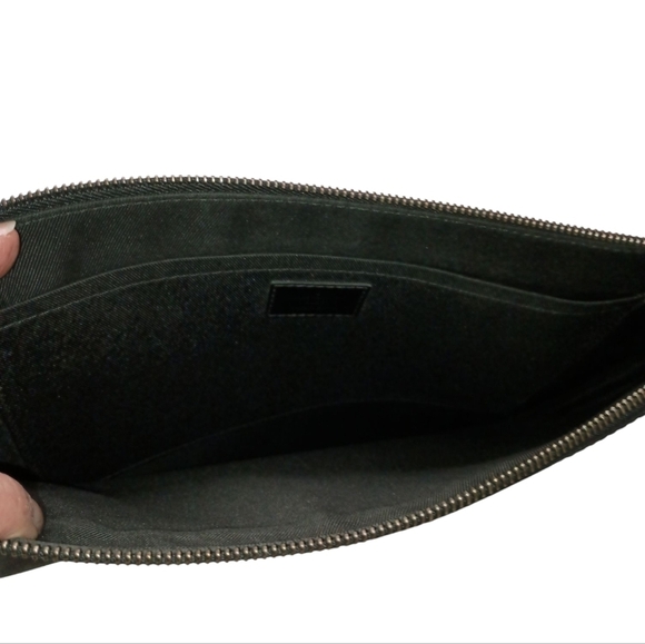 LOUIS VUITTON Monogram Eclipse Pochette Discovery Clutch Bag Black M62291 - Picture 7 of 11